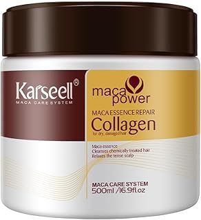 Karseell Collagen Hair Mask Maca Power Deep Repair Argan Oil Collagen Hair Mask for Dry Damaged Hair All Hair Types 500ml