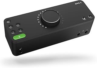 EVO 8 USB Audio Interface external sound card for music productions (4 in / 4 out, Smartgain, Smart Touchpoints, loopback function, 48V phantom power, 4 microphone preamps, Windows / Mac / iOS), Black
