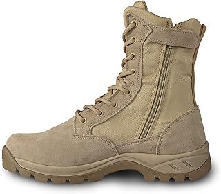 Men's Breathable Military Boots Commando Outdoor Desert Tactical Boots Combat Boots Army Patrol Boots Security Police Shoes leather with Zipper IDS-928