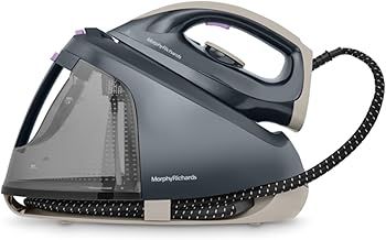 Morphy Richards EasySteam Steam Generator Iron, 120g Steam Boost, 70g Steam Output, 6 Bar Pressure, ECO Mode, Detachable 1.8L Water Tank, Anti Scale, Auto Shut Off, 2400W, Black/Grey, 333030