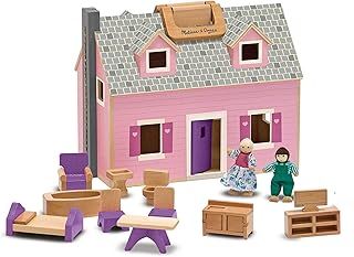 Melissa & Doug Fold & Go Dollhouse | Dollhouses & Dolls | Play Sets | 3+ | Gift for Boy or Girl