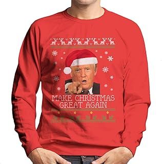Cloud City 7 Make Christmas Great Again Donald Trump Knit Pattern Men's Sweatshirt
