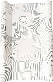 BabyDam Luxury SuperMax Anti-Roll, Wedge Baby Changing Mat - Easy to Clean - 70 x 45cm Star Beige/White