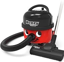 Numatic HVT160 Henry Turbo Vacuum Cleaner with AiroBrush Turbo Head, Microfresh Filtration System, 620W, 6L, Red/Black