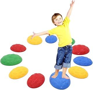 11 Sensory Balance Stepping Stones Toddler,Outdoor Play Equipment for Children Garden,Balance Toys Kit,Indoor Obstacle Course Games for Exercise,Gifts for Boys and Girls
