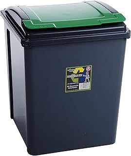 Whatmore 124595 50L Recycling Bin & Lid - Graphite/Green
