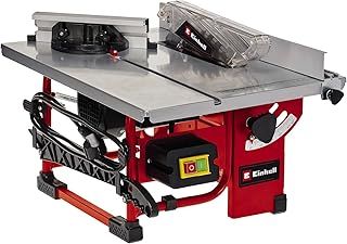 Einhell TC-TS 8 l Table Saw - Angle Cuts (to 45°), Angle Stop (+/- 60°) for Mitre Cuts, Dust Extraction Adaptor - Powerful, Compact and Portable Circular Bench Saw for Woodworking