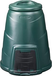 Invopak 220L Recycled Plastic Garden Composter Bin with Hatch & Windproof Lid Ready To Use - Green