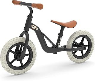 Chillafish Lightweight Kids' Balance Bike - Black | Adjustable Seat & Handlebar Balance Bike with Puncture-Proof Wheels, a Carry Handle & Custom Moulded Seat for Toddlers | Ages 18 Months to 4 Years
