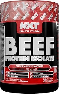 NXT Beef Protein Isolate 540g - High Protein Powder in Natural Amino Acids - Paleo, Keto Friendly - Dairy and Gluten Free - 540g - Cherryade
