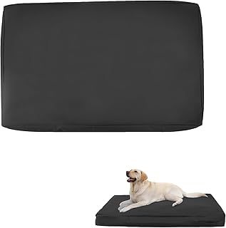 Waterproof Dog Bed Cover - Removable & Washable Crate Mattress Protector With Zipper for Dogs, Cats, Pets - Cushion Mat (Cover Only)