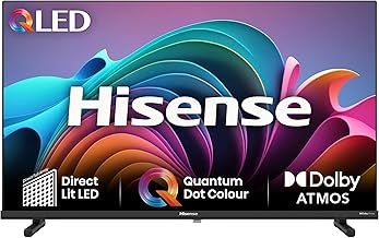 Hisense 32 inch Full HD QLED Smart TV 32A5NQTUK - Quantum Dot Colour, Natural Enhancer, HDR & HLG-Dolby Atoms, HDMI, Share to TV, and Youtube, Freeview Play, Netflix and Disney+ (2024 Model)