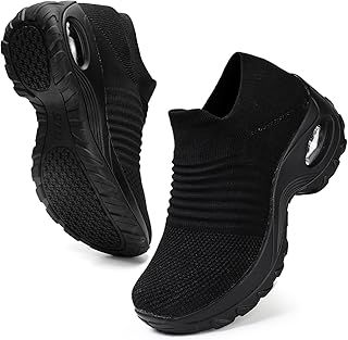 HKR Womens Trainers with Arch Support Non Slip Work Shoes Comfortable Slip on Shoes Walking