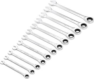 Draper 27689 HI-TORQ Metric Ratchet Combination Spanner Set (12 Piece), Silver