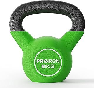 PROIRON Cast Iron/Neoprene Coated kettlebell Weight for Home Gym Fitness & Weight Training (4KG-24KG)
