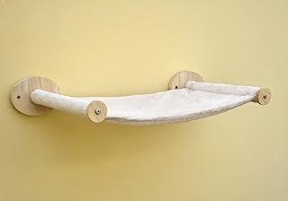 Cat Climbing Shelves & Beds - Wall Mounted Cat Furniture with Soft Flannel Beds (Beige)