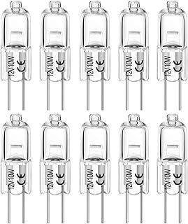 G4 Halogen Bulbs 10W 12V 120lm T3 Bi-Pin Bulb for Under Cabinet Puck Light, Chandeliers, Track Lighting, 2700K, Warm White, Pack of 10