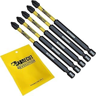 5 x SabreCut SCPH289_5 89mm PH2 Magnetic Impact Screwdriver Driver Bits Set Phillips Heavy Duty