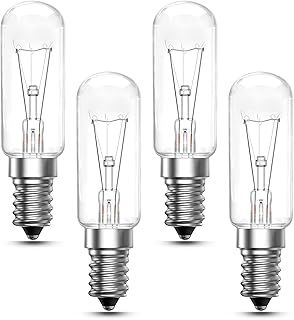 Cooker Hood Bulbs 28W Screw Extractor Fan Bulbs, Oven Hob Light Bulb, SES E14 Small Edison Screw Kitchen Hood Bulb Dimmable, Warm White 2700K, AC 220V-240V, Pack of 4