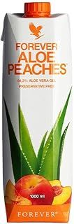 Forever Living Products Aloe Peaches, 1000ml, Peach Flavored Aloe Vera Gel, 83.4% pure inner leaf Aoe Vera gel, No added preservatives, Gluten Free, Vegan friendly