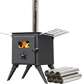 NJ Wood Burning Stove - Camping Log Burner Hot Tent Stove