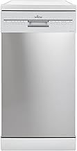 WDW1045X 45cm Freestanding Slimline Dishwasher with Half Load Function, 10 Place Settings, Delay Start, Child Lock - Silver