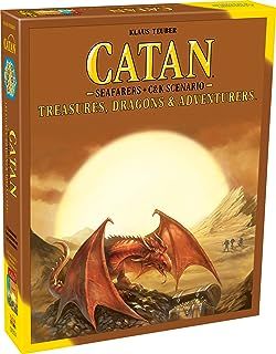Catan Studios | Catan Treasure, Dragons & Adventurers | Board Game EXPANSION | Ages 8+ | 3 to 4 Players | 90 Minutes Playing Time
