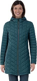 Outdoor Ventures Womens Winter Thermolite Long Puffer Coat, Ladies Lightweight Quilted Parka Windproof Waterproof Warm Insulated Jacket with Hood