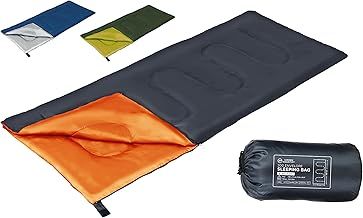 CROSS COUNTRY Envelope Sleeping Bag for Adults & Kids - 180 x 75 Cm | Waterproof | Light Weight | Full Zip Sleeping Bag with Drawstring Bag for Traveling, Camping, Hiking, Indoor & Outdoor Activities