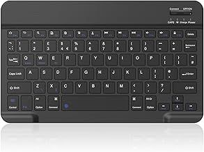 PINKCAT Bluetooth Keyboard, Ultra-Slim Wireless Keyboard UK Layout Quiet Portable Design with Built-in Rechargeable Battery for iOS, Mac, iPad, Windows and Android 3.0 and above OS