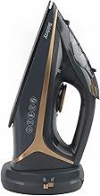 Beldray 2-In-1 Cordless Steam Iron - Ceramic Soleplate, Vertical Steam Iron, 300 ml Water Tank, 360° Charging Base, 2600 W, Variable Temperature Control, Anti-Calc Function, Copper