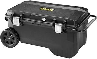 STANLEY FATMAX Pro Rolling Toolbox Chest, Heavy Duty Metal Latch, Portable Tote Tray for Tools and Small Parts, 1-94-850
