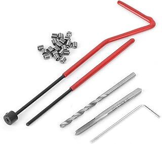 Candeon Thread Repair Kit - 25Pcs M3 Thread Repair Insert Kit Drill Helicoils Coil Repair Kit Compatible Hand Tool Set with Transparent Plastic Box for Processing Machinery