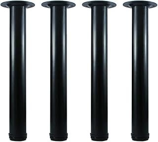 QLLY 40.6cm/16 inch Adjustable Metal Table Legs, Coffee Table Leg, End Table Leg, Furniture Leg Set, Set of 4 (40.6cm, Black)