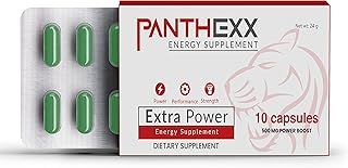 Panthexx 10 High Dose Green Capsules 500MG - Immediate Effect, Maximum Duration, Stamina Support, Energy Enhancement Supplements for Men | Power from Nature, Herbal Active Ingredients