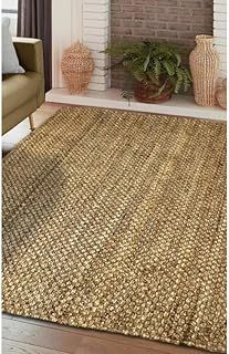 Natural Jute Rug, Hardwearing Durable Jute Suitable for Bedroom, Living Room, Hallway, Bathroom, Lounge, Office Room Rug - 100x150cm