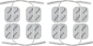 8 Electrodes with 2mm jack - self adhesive Pads - 4x4cm - for TENS EMS units with 2mm connection - axion brand quality