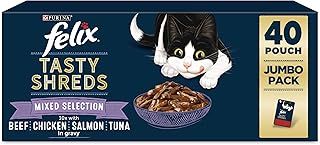 FELIX Tasty Shreds Mixed Selection in Gravy Wet Cat Food 40x80g