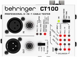 Behringer CABLE TESTER CT100 Professional 6-in-1 Cable Tester, Silver
