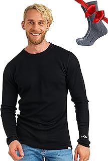 Merino.tech Merino Wool Base Layer Men - 100% Merino Wool Long Sleeve Thermal Shirts Lightweight, Midweight, Heavyweight