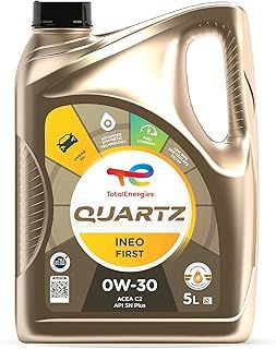 TotalEnergies Quartz INEO First 0W30 Engine Oil Low SAPS - Age-Resistance Technology - Fuel Economy Formula - Advanced Synthetic Motor Oil Lubricant - 5L