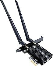 WiFi 6E AXE5400 PCIe WiFi Card intel AX210 Chipset with Bluetooth 5.3 Tri-Band 2.4G/5G/6GHz 5374Mbps PCI Express Wireless Network Card Wi-Fi Adapter for Desktop PC Windows 10/11 (Black)