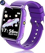 clleylise Smart Watch for Kids, Kids Smart Watches for Girls Boys Birthday Gifts, Kids Watch with 26 Games, HD Camera, Music, Video, Pedometer, Alarm, Watch for Kids Aged 4-16 (Purple)