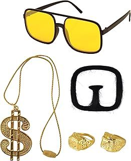 Ali G Rapper 90's Gangster Pimp Big Daddy DMC 80's 90's Hip Hop Rap Star 5 Piece Fancy Dress Stag Night Fun Kit