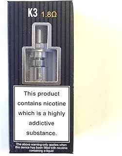 Aspire K3 tank Silver with Nautilus coils for Aspire K3 Kit and other mods with 510 connection in SmartGek Package, no Nicotine, Silver