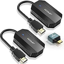 EDUP Wireless HDMI Transmitter and Receiver, HDMI Wireless Extender Kit 1080P, Plug & Play, Streaming Media Video/Audio for Laptop/PC/Camera/Phone to Monitor/Projector/HDTV - 165FT/50M