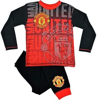 Childrens Official Manchester United FC Pyjamas | Boys Girls Kids Football Club Nightwear Pj Sets