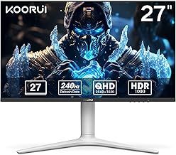 KOORUI 27 Inch Gaming Monitor VA mini-LED QHD (2560 x 1440), 240 Hz, HDR 1000, 1ms, DCI-P3 95% Color Gamut, Adaptive Sync, (HDMI, DisplayPort)