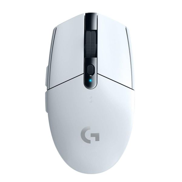Logitech G305 LIGHTSPEED Wireless Gaming Mouse, HERO 12K Sensor, 12,000 DPI, Lightweight, 6 Programmable Buttons, 250h Battery Life, On-Board Memory, PC/Mac - White