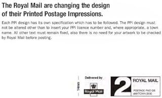 Royal Mail PPI Licence Stamp - Second Class - self Inking Stamp - 14mm x 54mm